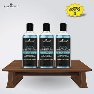 PARK DANIEL Natural pH Balanced Men Intimate Wash- Hygine Care Expert Combo pack of 3 bottles of 100 ml(300 ml) (3 x 100 ml) - Bath Soaps and Gels | Buy online on ZillyBuy