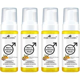 PARK DANIEL Men's Intimate Wash Maintain Ph Balance with Haldi Chandan Pack of 4 of 150ML (4 x 150 ml) - Bath Soaps and Gels | Buy online on ZillyBuy