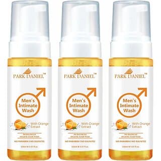 PARK DANIEL Men's Intimate Wash Maintain Ph Balance with Orange Extract Pack of 3 of 150ML (3 x 150 ml) - Bath Soaps and Gels | Buy online on ZillyBuy