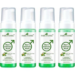PARK DANIEL Men's Intimate Wash Maintain Ph Balance with TeaTree Extract Pack of 4 of 150ML (4 x 150 ml) - Bath Soaps and Gels | Buy online on ZillyBuy