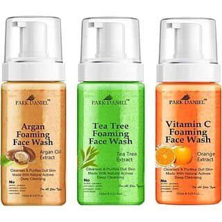 PARK DANIEL Argan, Tea Tree & Vitamin C  - Deep Cleansing Pack of 3 150ML(450 ML) Face Wash (450 ml) - Skin Care - Face Cleansers | Buy online on ZillyBuy