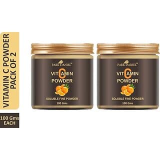 PARK DANIEL 100% Pure & Natural Vitamin C Powder- For Whitening & Brightening Combo Pack of 2 Jars of 100 gms(200 gms) (200 g) - Skin Care - Face Cleansers | Buy online on ZillyBuy