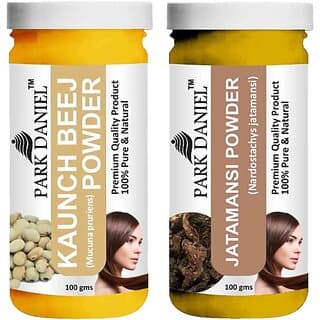 PARK DANIEL Pure & Natural Kaunch Beej Powder & Jatamansi Powder Combo Pack of 2 Bottles of 100 gm (200 gm ) (200 ml) - Hair Oils, Care, and Styling | Buy online on ZillyBuy