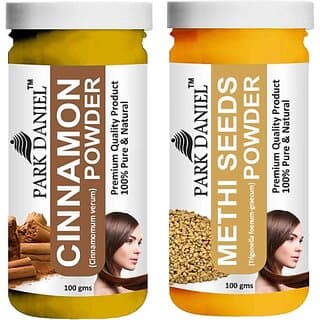PARK DANIEL Pure & Natural Cinnamon Powder & Methi Powder Combo Pack of 2 Bottles of 100 gm (200 gm ) (200 ml) - Hair Oils, Care, and Styling | Buy online on ZillyBuy