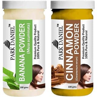 PARK DANIEL Pure & Natural Banana Powder & Cinnamon Powder Combo Pack of 2 Bottles of 100 gm (200 gm ) (200 ml) - Hair Oils, Care, and Styling | Buy online on ZillyBuy