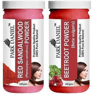 PARK DANIEL Premium Red Sandalwood Powder & Beetroot Powder Combo Pack of 2 Jars of 100 gms(200 gms) (200 g) - Hair Oils, Care, and Styling | Buy online on ZillyBuy