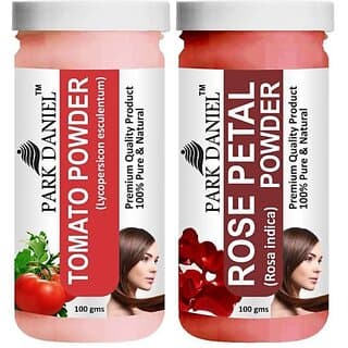 PARK DANIEL Premium Tomato Powder & Rose Petal Powder Combo Pack of 2 Jars of 100 gms(200 gms) (200 g) - Hair Oils, Care, and Styling | Buy online on ZillyBuy