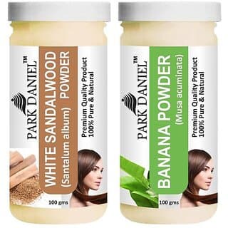 PARK DANIEL Premium White Sandalwood Powder & Banana Powder Combo Pack of 2 Jars of 100 gms(200 gms) (200 ml) - Hair Oils, Care, and Styling | Buy online on ZillyBuy
