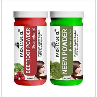 PARK DANIEL Premium Beetroot Powder & Neem Powder Combo Pack of 2 Jars of 100 gms(200 gms) (200 g) - Hair Oils, Care, and Styling | Buy online on ZillyBuy
