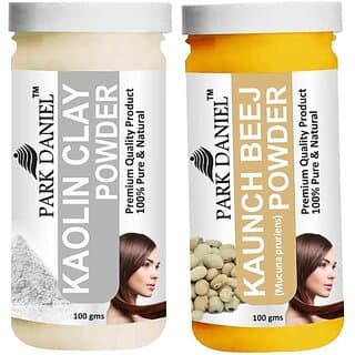 PARK DANIEL Pure & Natural Kaolin Powder & Kaunch Beej Powder Combo Pack of 2 Bottles of 100 gm (200 gm ) (200 ml) - Hair Oils, Care, and Styling | Buy online on ZillyBuy