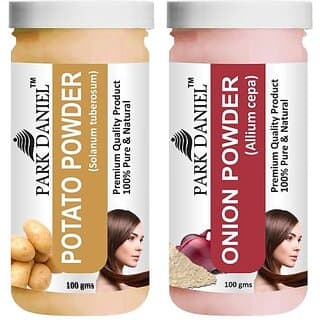 PARK DANIEL Premium Potato Powder & Onion Powder Combo Pack of 2 Jars of 100 gms(200 gms) (200 g) - Hair Oils, Care, and Styling | Buy online on ZillyBuy