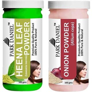 PARK DANIEL Pure & Natural Henna Leaf Powder & Onion Powder Combo Pack (200 ml) - Hair Oils, Care, and Styling | Buy online on ZillyBuy