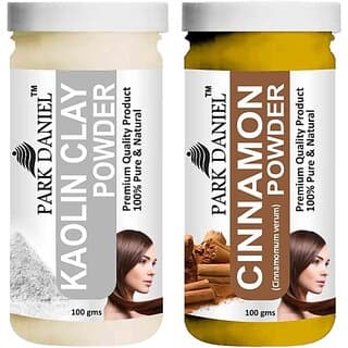 PARK DANIEL Pure & Natural Kaolin Powder & Cinnamon Powder Combo Pack of 2 Bottles of 100 gm (200 gm ) (200 ml) - Hair Oils, Care, and Styling | Buy online on ZillyBuy