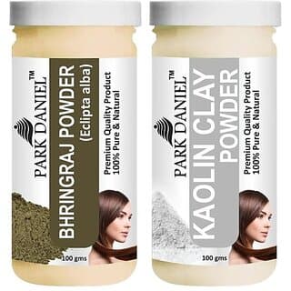 PARK DANIEL Pure & Natural Bhringraj Powder & Kaolin Clay Powder Combo Pack (200 ml) - Hair Oils, Care, and Styling | Buy online on ZillyBuy