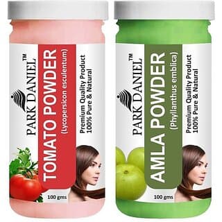 PARK DANIEL Premium Tomato Powder & Amla Powder Combo Pack of 2 Jars of 100 gms(200 gms) (200 g) - Hair Oils, Care, and Styling | Buy online on ZillyBuy