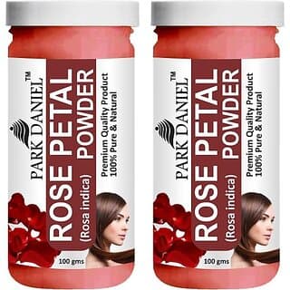 PARK DANIEL Premium Rose Petal Powder - For Skin and Hair Combo Pack 2 bottles of 100 gms(200 gms) (200 g) - Hair Oils, Care, and Styling | Buy online on ZillyBuy
