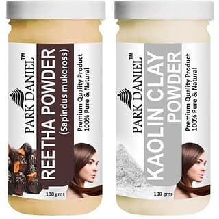 PARK DANIEL Pure & Natural Reetha Powder & Kaolin Clay Powder Combo Pack (200 ml) - Hair Oils, Care, and Styling | Buy online on ZillyBuy