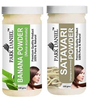 PARK DANIEL Pure & Natural Banana Powder & Satavari Powder Combo Pack of 2 Bottles of 100 gm (200 gm ) (200 ml) - Hair Oils, Care, and Styling | Buy online on ZillyBuy