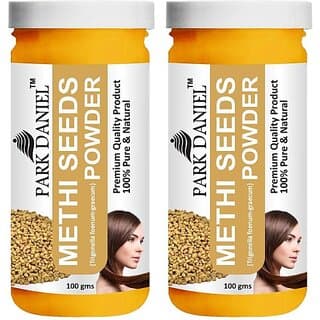PARK DANIEL Premium Fenugreek (Methi) Powder Combo Pack 2 bottles of 100 gms(200 gms) (200 g) - Hair Oils, Care, and Styling | Buy online on ZillyBuy