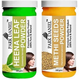 PARK DANIEL Pure & Natural Henna Leaf Powder & Methi Powder Combo Pack (200 ml) - Hair Oils, Care, and Styling | Buy online on ZillyBuy
