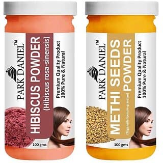 PARK DANIEL Pure & Natural Hibiscus Powder & Methi Powder Combo Pack (200 ml) - Hair Oils, Care, and Styling | Buy online on ZillyBuy