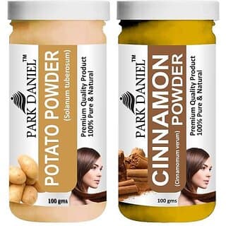 PARK DANIEL Premium Potato Powder & Cinnamon Powder Combo Pack of 2 Jars of 100 gms(200 gms) (200 g) - Hair Oils, Care, and Styling | Buy online on ZillyBuy