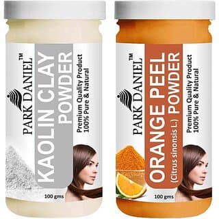 PARK DANIEL Pure & Natural Kaolin Powder & Orange Peel Powder Combo Pack of 2 Bottles of 100 gm (200 gm ) (200 ml) - Hair Oils, Care, and Styling | Buy online on ZillyBuy