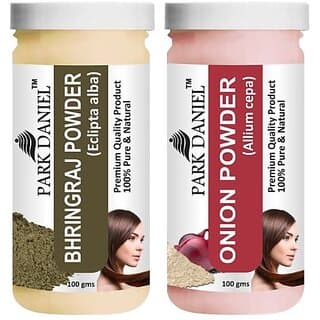 PARK DANIEL Pure & Natural Bhringraj Powder & Onion Powder Combo Pack (200 ml) - Hair Oils, Care, and Styling | Buy online on ZillyBuy