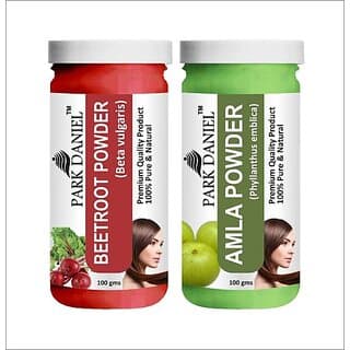 PARK DANIEL Premium Beetroot Powder & Amla Powder Combo Pack of 2 Jars of 100 gms(200 gms) (200 g) - Hair Oils, Care, and Styling | Buy online on ZillyBuy
