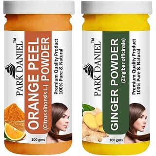 PARK DANIEL Pure & Natural Orange Powder & Ginger Powder Combo Pack of 2 Bottles of 100 gm (200 gm ) (200 ml) - Hair Oils, Care, and Styling | Buy online on ZillyBuy