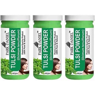 PARK DANIEL Premium Tulsi Powder - Great For Hair, Skin, Face Combo Pack 3 bottles of 100 gms(300 gms) (300 g) - Hair Oils, Care, and Styling | Buy online on ZillyBuy