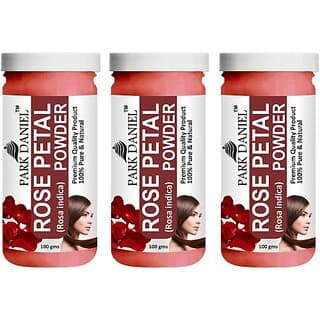 PARK DANIEL Premium Rose Petal Powder - For Skin and Hair Combo Pack 3 bottles of 100 gms(300 gms) (300 g) - Hair Oils, Care, and Styling | Buy online on ZillyBuy