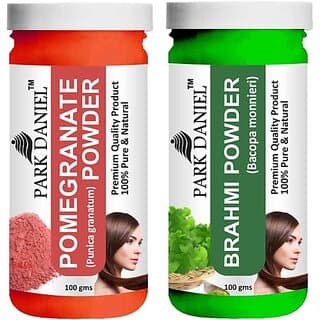 PARK DANIEL Pure & Natural Pomegranate Powder & Brahmi Powder Combo Pack of 2 Bottles of 100 gm (200 gm ) (200 ml) - Hair Oils, Care, and Styling | Buy online on ZillyBuy