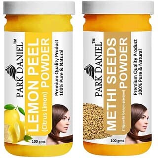 PARK DANIEL Pure & Natural Lemon Powder & Methi Powder Combo Pack of 2 Bottles of 100 gm (200 gm ) (200 ml) - Hair Oils, Care, and Styling | Buy online on ZillyBuy