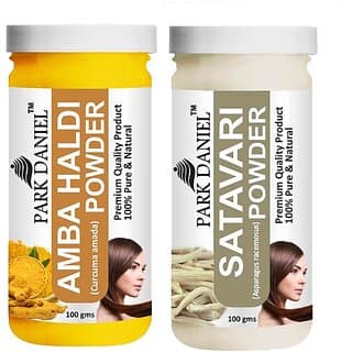 PARK DANIEL Pure & Natural Amba Haldi Powder & Satavari Powder Combo Pack of 2 Bottles of 100 gm (200 gm ) (200 g) - Hair Oils, Care, and Styling | Buy online on ZillyBuy