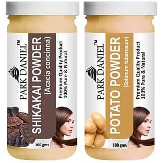 PARK DANIEL Pure & Natural Shikakai Powder & Potato Powder Combo Pack of 2 Bottles of 100 gm (200 gm ) (200 ml) - Hair Oils, Care, and Styling | Buy online on ZillyBuy