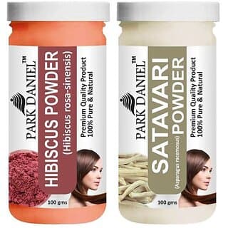 PARK DANIEL Pure & Natural Hibiscus Powder & Satavari Powder Combo Pack (200 ml) - Hair Oils, Care, and Styling | Buy online on ZillyBuy