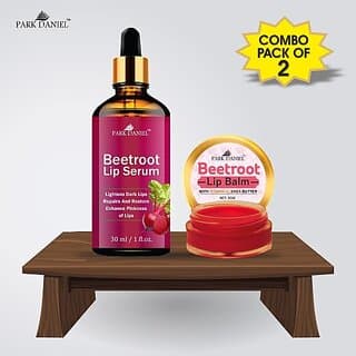 PARK DANIEL Beetroot Lip Serum (30 ml) & Beetroot Lip Balm (8 gm) Combo Pack Of 2 items Fruity (Pack of: 2, 38 g) - Makeup - Lips | Buy online on ZillyBuy