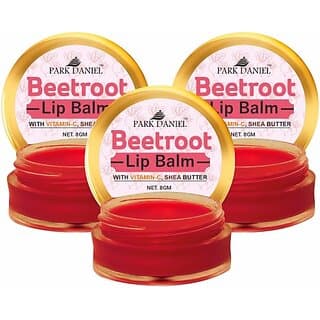 PARK DANIEL Premium Beetroot Lip Balm - Enriched With Vitamin E & Mango Butter- For Lightening the dark Lips, Lip Care for Dry & Chapped Lips Combo pack of 3 Jars of 08 gms(24 Gms) Beetroot (Pack of: 3, 24 g) - Makeup - Lips | Buy online on ZillyBuy