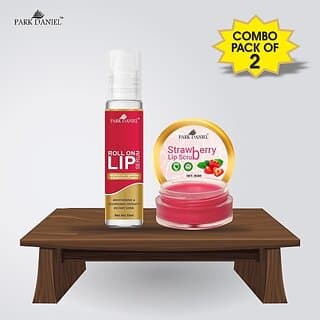 PARK DANIEL Roll On Lip Serum (10 ml) & Strawberry Lip Scrub (8 gm) Combo Pack Of 2 items Fruity (Pack of: 2, 18 g) - Makeup - Lips | Buy online on ZillyBuy