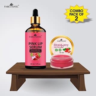 PARK DANIEL Pink Lip Serum (30 ml) & Strawberry Lip Scrub (8 gm) Combo Pack Of 2 items Fruity (Pack of: 2, 38 g) - Makeup - Lips | Buy online on ZillyBuy
