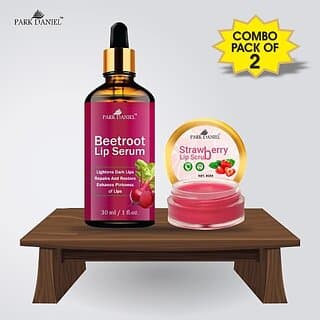 PARK DANIEL Beetroot Lip Serum (30 ml) & Strawberry Lip Scrub (8 gm) Combo Pack Of 2 items Fruity (Pack of: 2, 38 g) - Makeup - Lips | Buy online on ZillyBuy