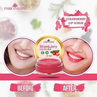 PARK DANIEL Premium Strawberry Lip Scrub for dark lips to lighten for Men & Women- Enriched with Cane Sugar Powder, Tocopherol (Vitamin E), Cocoa Butter, Shea Butter(08 gms) Strawberry (Pack of: 1, 8 g) - Makeup - Lips | Buy online on ZillyBuy