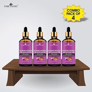 PARK DANIEL Premium Kumkumadi Lip Serum For Shiny and Dry Lips- Ideal for Men and Women Combo Pack Of 4 bottle of 30 ml(120 ml) (120 ml, Berry Red) - Makeup - Lips | Buy online on ZillyBuy