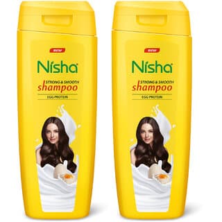 Nisha Egg Protein Shampoo For Strong  Smooth Hair, 180 ML Pack Of 2 - Shampoos and Conditioners | Buy online on ZillyBuy