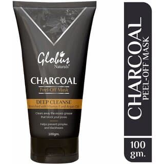 Globus Naturals Charcoal Peel Off Mask Enriched with VitaminE and Argan Oil 100 gm - Skin Care - Face Cleansers | Buy online on ZillyBuy