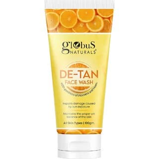Globus Naturals De-Tan Face Wash with Neem & Aloe Vera (100 ml) - Tan Removal, Oil Control & Anti-Pollution Cleanser - Skin Care - Face Cleansers | Buy online on ZillyBuy