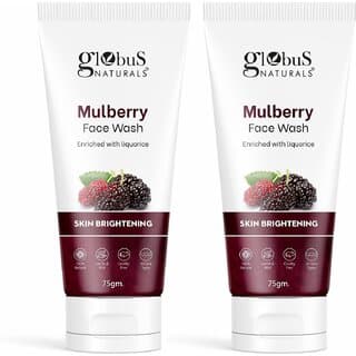 Globus Naturals Mulberry Fairness Face Wash For Even Skin Tone, Deep Cleansing Moisturizing & Nourishing, Natural & Ayurvedic Formula, Chemical Free, Cruelty Free, Suitable For All Skin Types, 75 gm, Set of 2 - Skin Care - Face Cleansers | Buy online on ZillyBuy