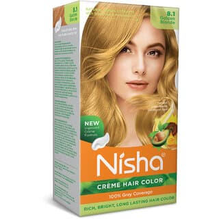 Nisha Creme Hair Color 8.1 GOLDEN BLONDE , Golden Blonde - Hair Oils, Care, and Styling | Buy online on ZillyBuy