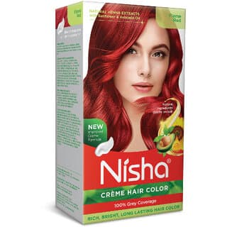 Nisha Creme Hair Color FLAME RED , FLAME RED - Hair Oils, Care, and Styling | Buy online on ZillyBuy